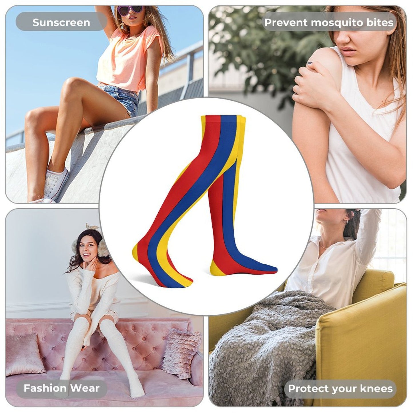 Romania Flag Trendy Stockings(Long)