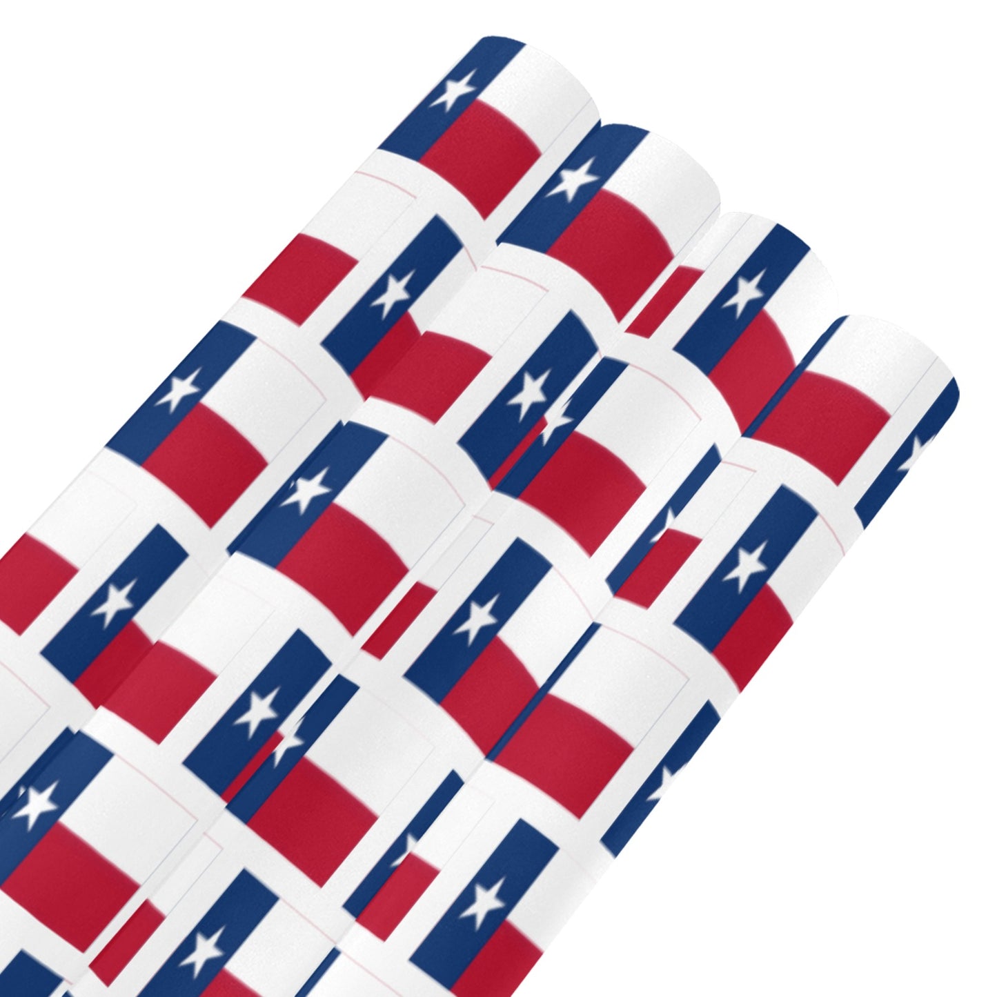 Texas Flag Inspired Pattern Custom Gift Wrapping Paper 58"x 22.5" (4 Rolls)