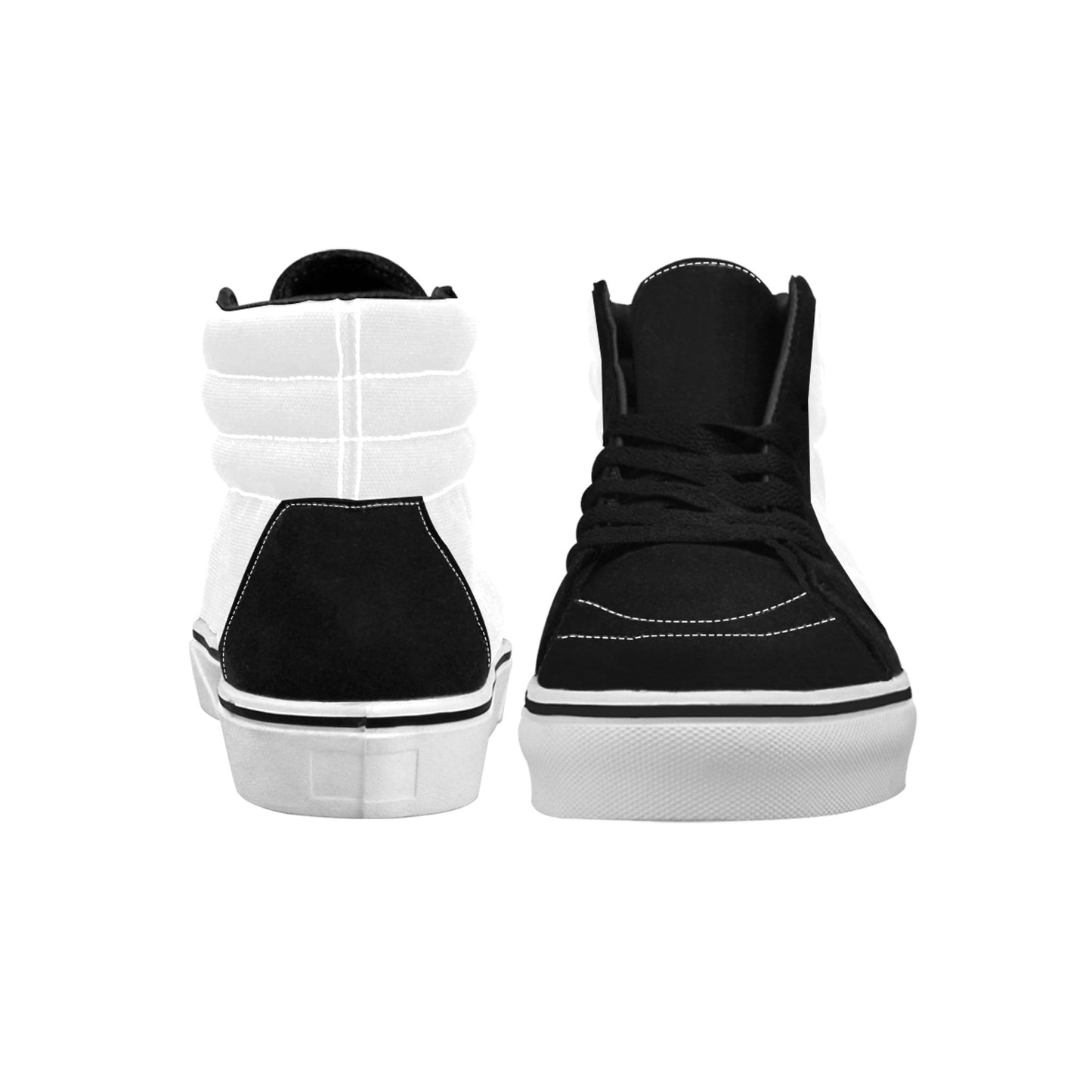 USA/American Flag Inspired "USA" Women's High Top Canvas Shoes (White)
