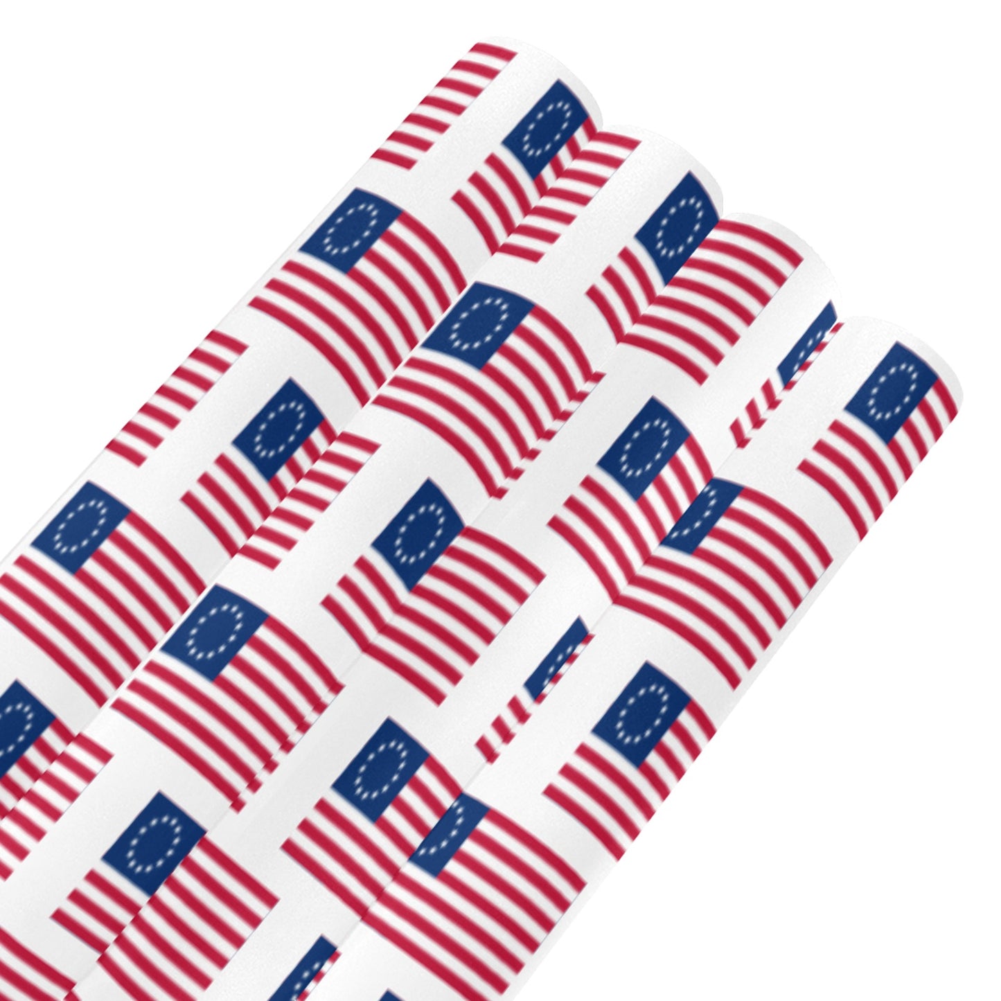 Betsy Ross Flag Inspired Custom Gift Wrapping Paper 58"x 22.5" (4 Rolls)
