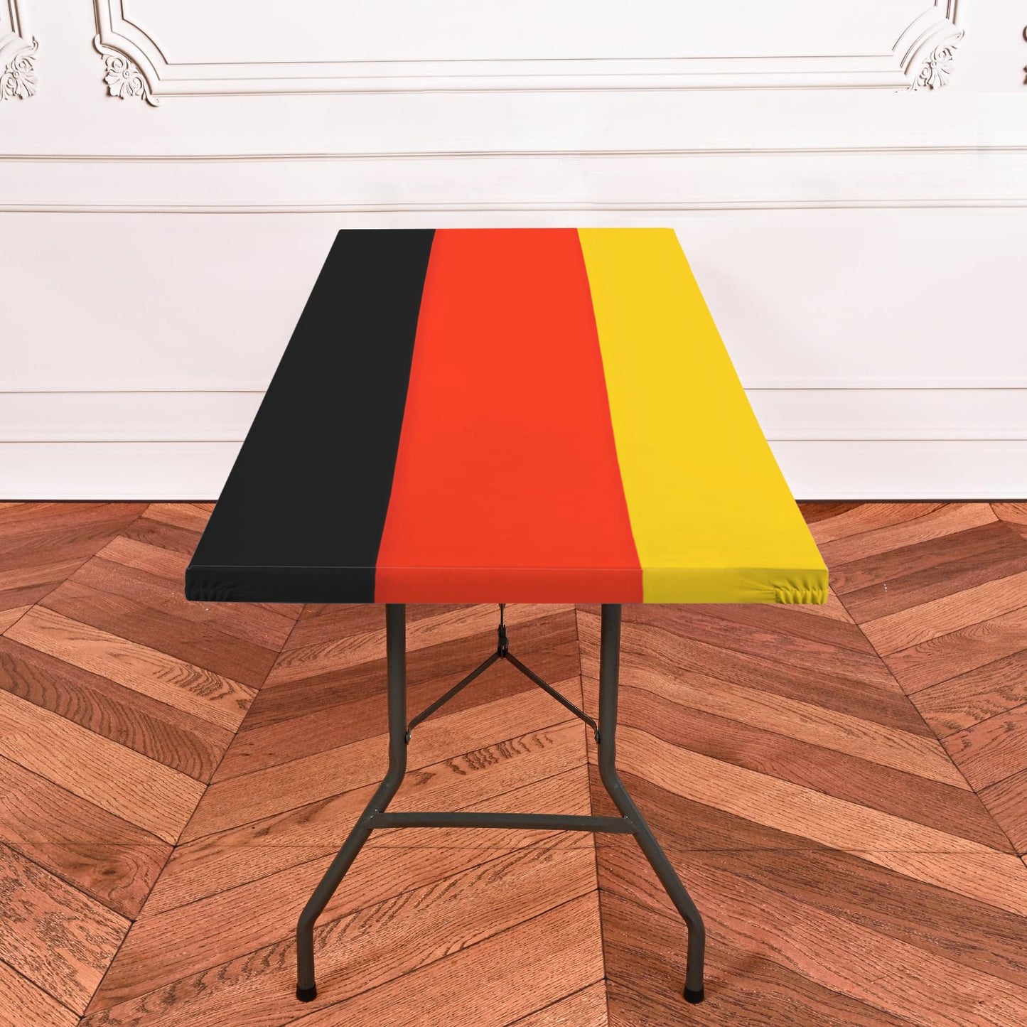 Germany Flag Inspired Custom Elastic Fitted Tablecloth 72x30 inch (Made in the USA)