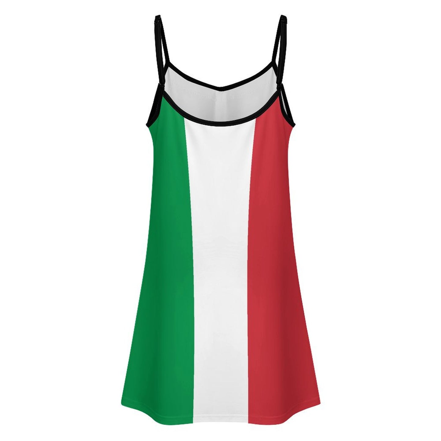 Italy Flag Inspired Lace Trim Camisole Nightgown