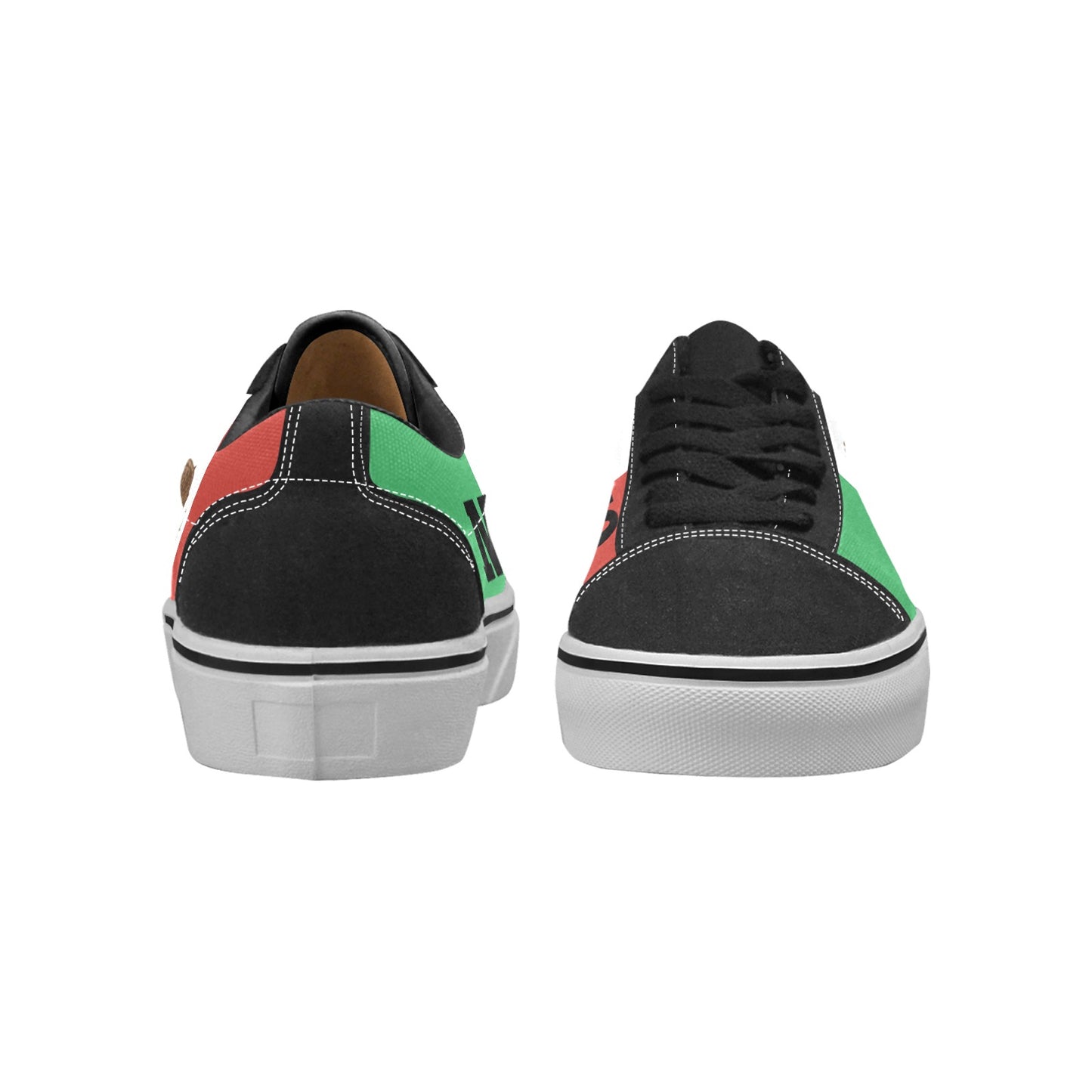 Mexico Flag Inspired Men's Lace-Up Canvas Shoes