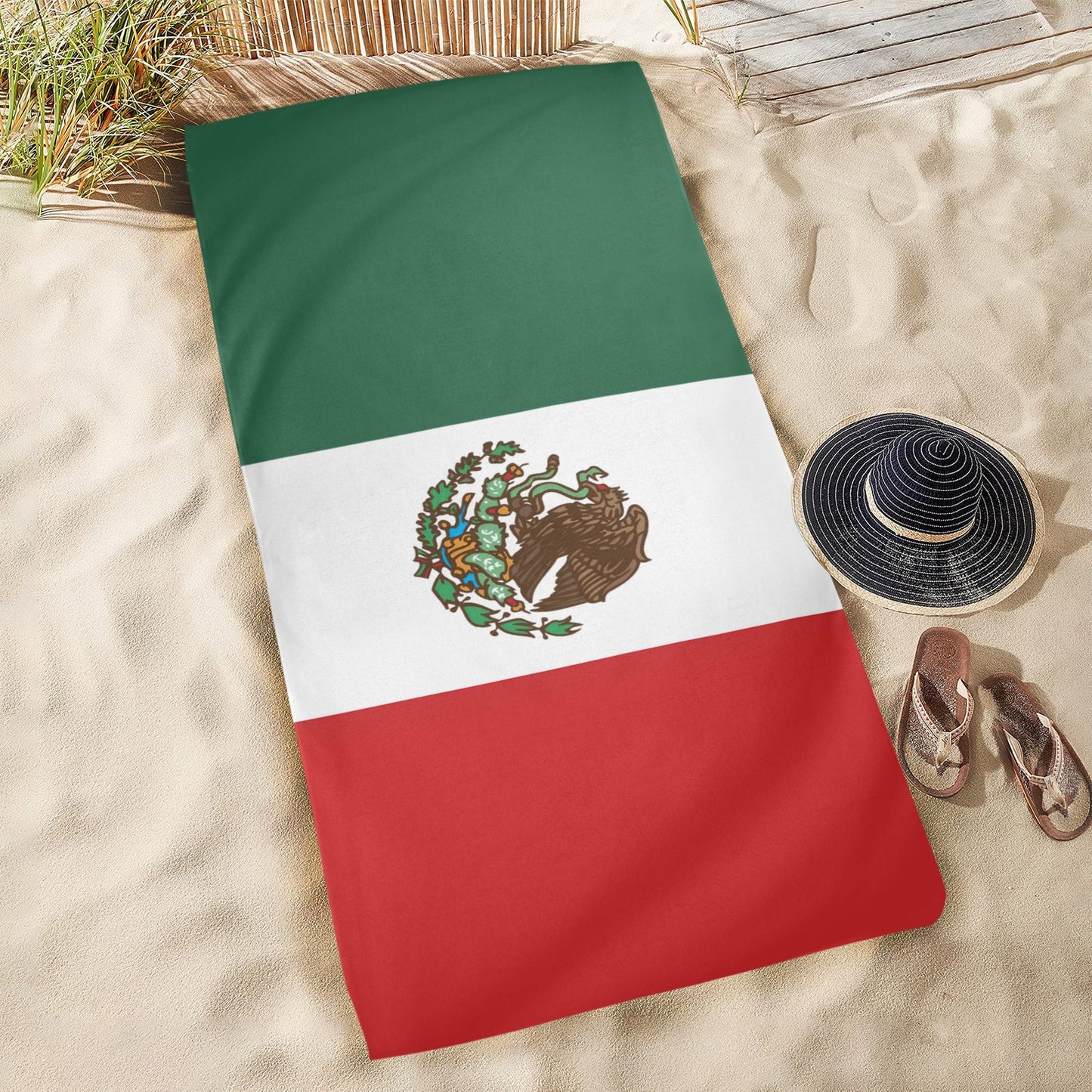 Mexico Flag Inspired Beach Towel 31"x71" | Ships from USA