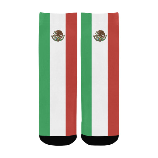 Mexico Flag Inspired Kid's Custom Socks (Made in the USA)
