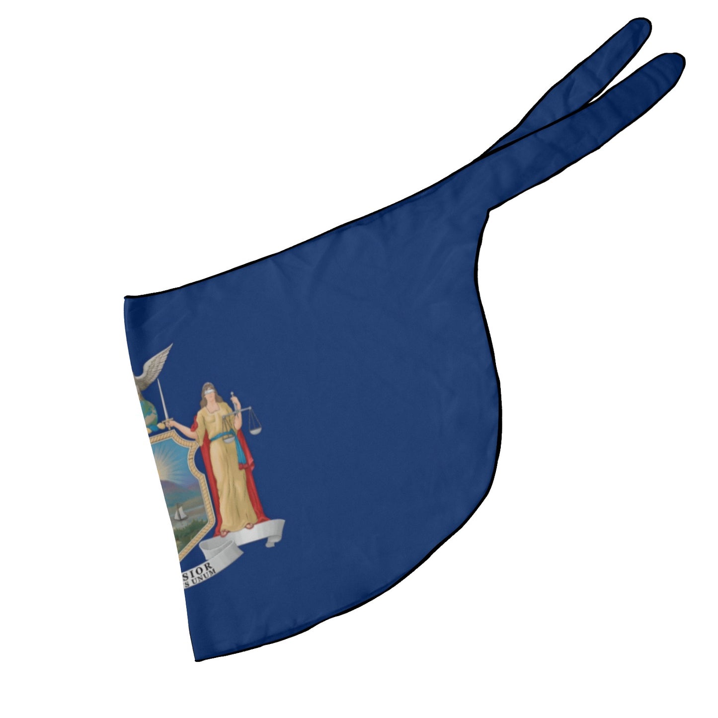 Blue bike seat cover with New York emblem, Luv My Flag.