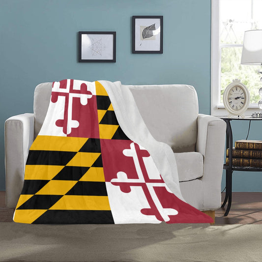 Cozy Luv My Flag blanket featuring Maryland state design.