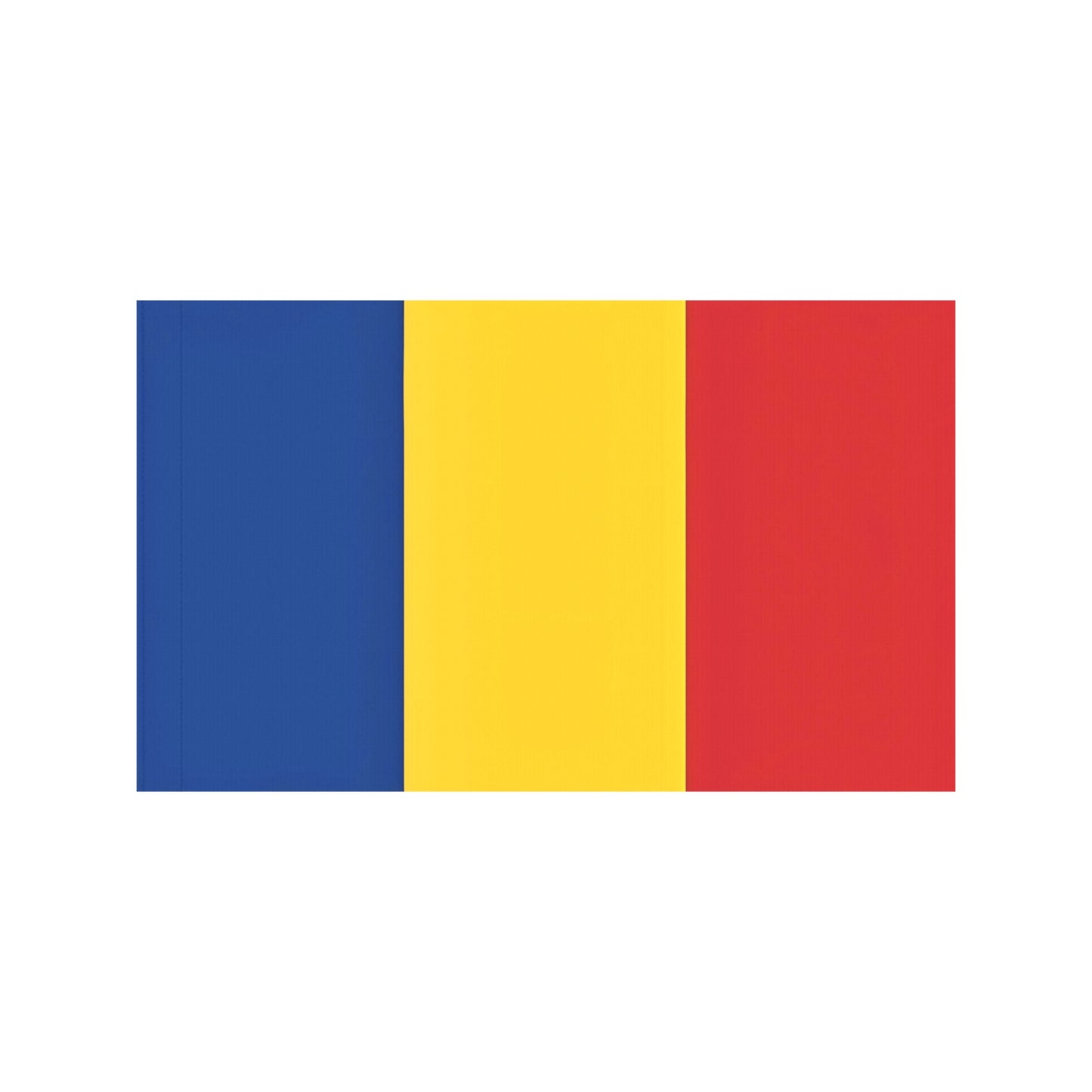 Luv My Flag: Blue, yellow, red vertical stripes flag.