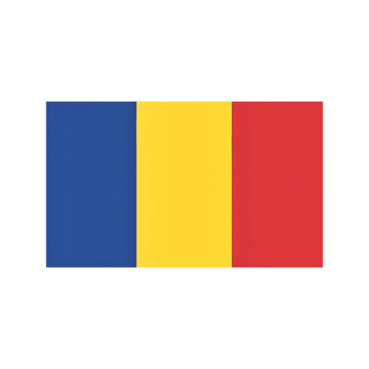 Luv My Flag: Blue, yellow, red vertical stripes flag.