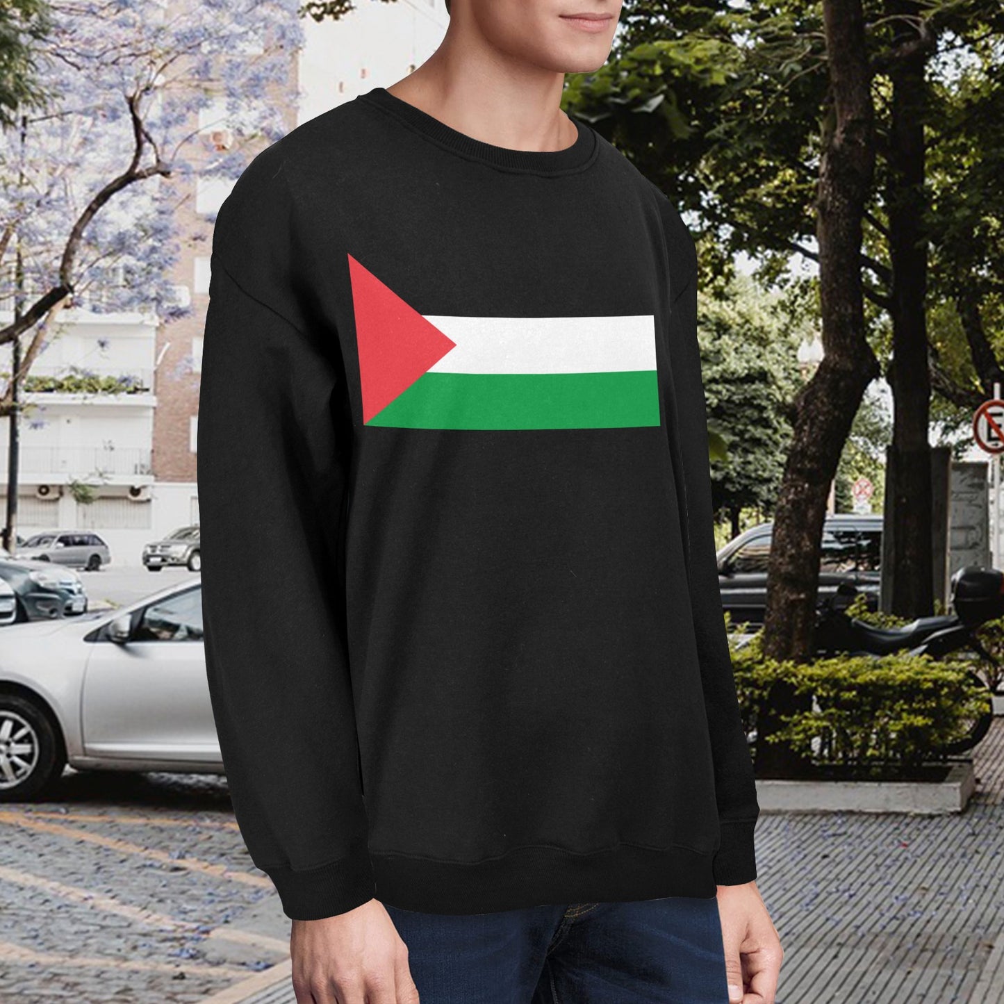 Palestine Flag Unisex Fleece Sweatshirt (Made in the USA)