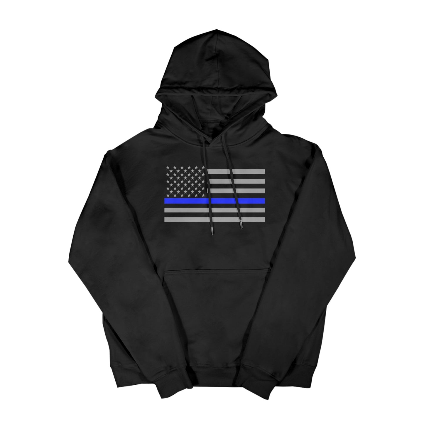 Thin Blue Line Flag (Subdued) Women's Hoodie Made in the USA
