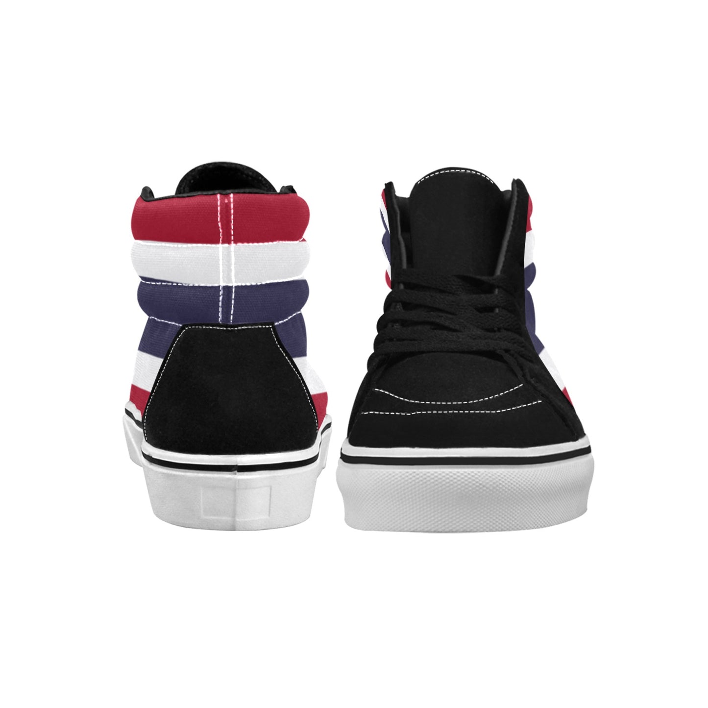 Thailand Flag Inspired Men's High Top Canvas Shoes