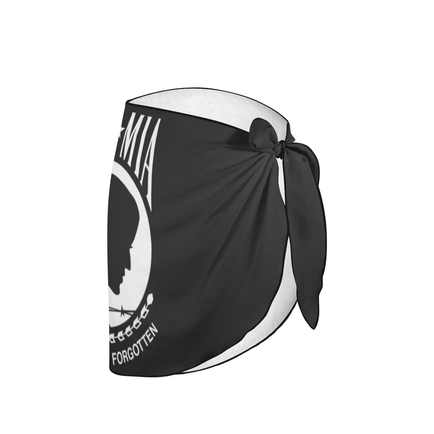 POW/MIA Flag Inspired Custom Beach Sarong Wrap(Made in the USA)