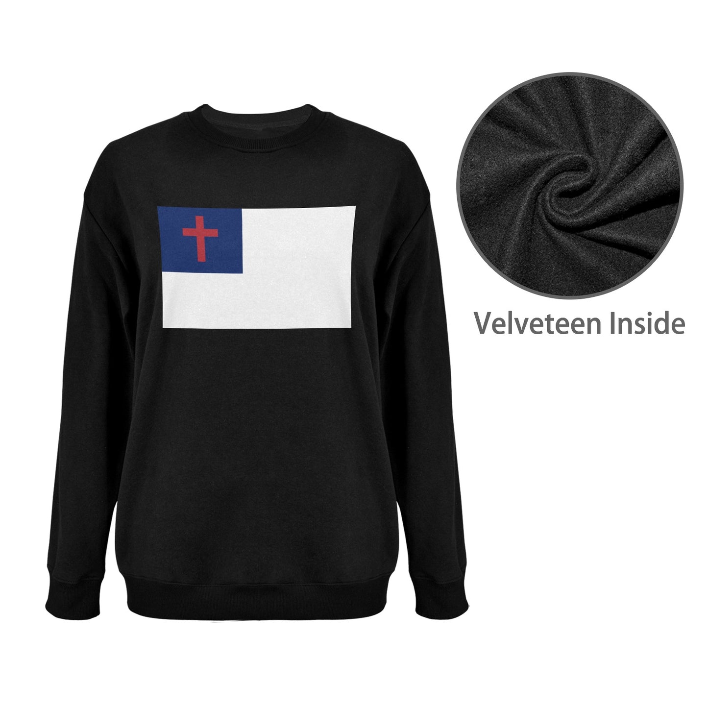 Christian Flag Unisex Fleece Sweatshirt (Made in the USA)