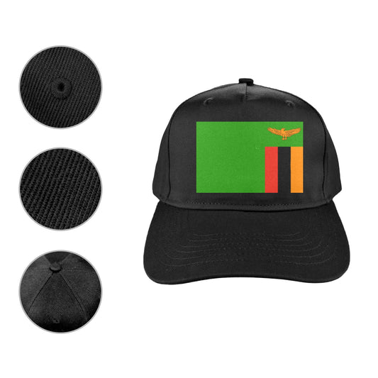 Zambia Flag Inspired Baseball Cap | Printed in the USA