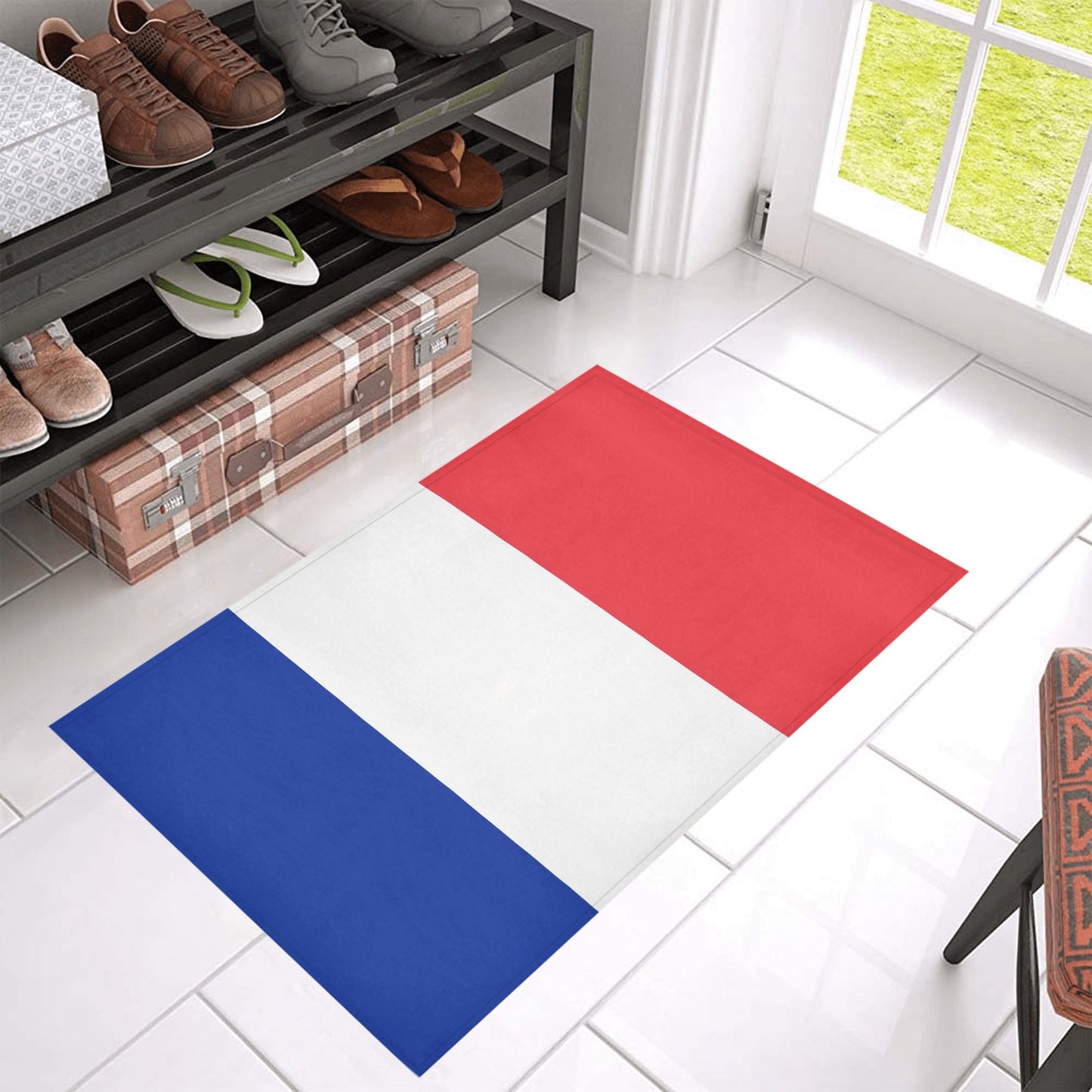 France Flag Inspired Doormat 30" x 18" (Sponge Material)