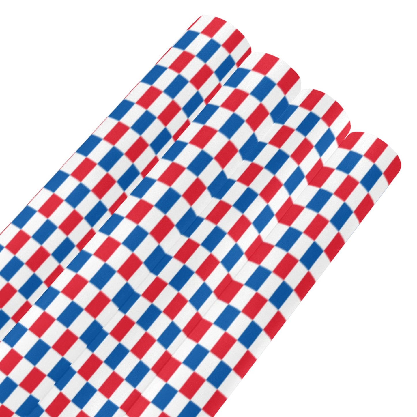 USA/American Flag Inspired Checkered Pattern Custom Gift Wrapping Paper 58"x 22.5" (4 Rolls)