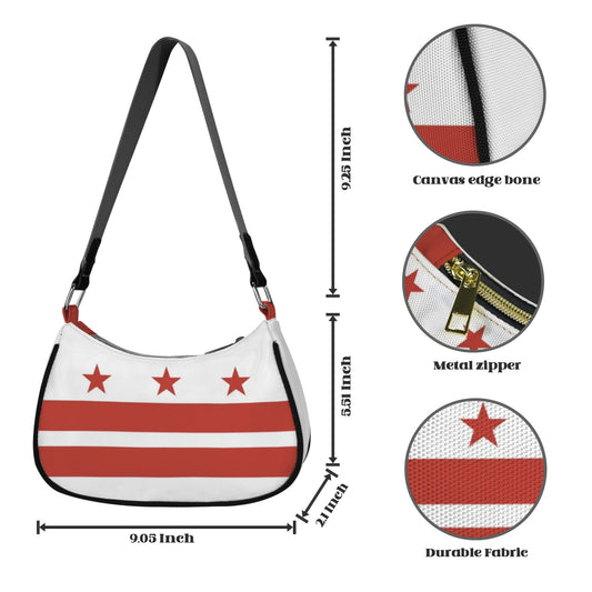 Washington D.C. Flag Inspired Women's Shoulder Bag