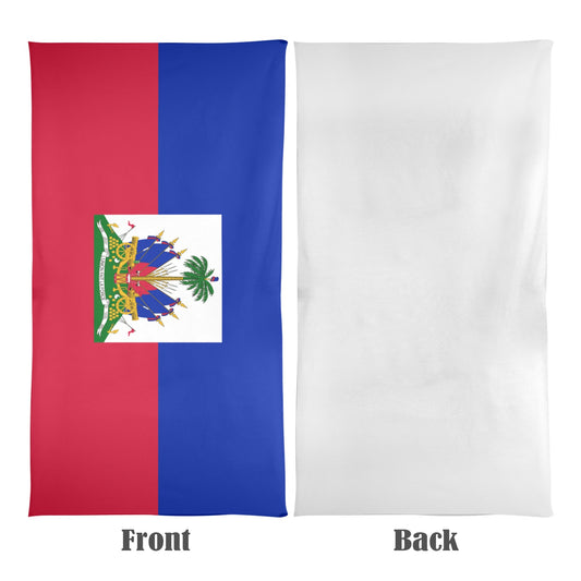 Haiti Flag Beach Towel 31"x71" (Made in USA)