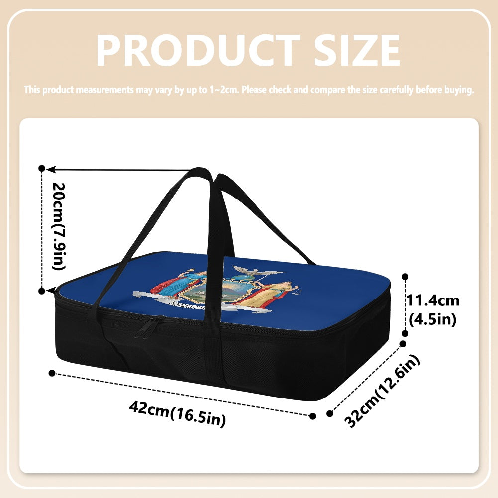 New York Flag Inspired Insulated Casserole Carrier – Durable Hot & Cold Food Bag