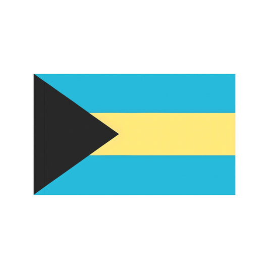 Luv My Flag: Bahamas flag with aquamarine, gold, black.
