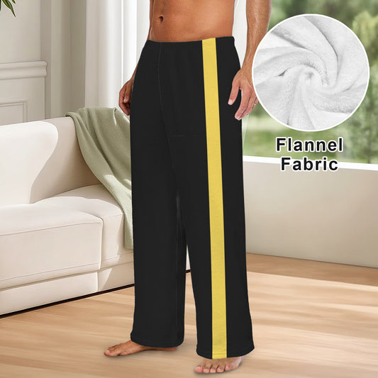 Thin Gold Line Flag Inspired Men's Flannel Pajama Trousers Printed in the USA