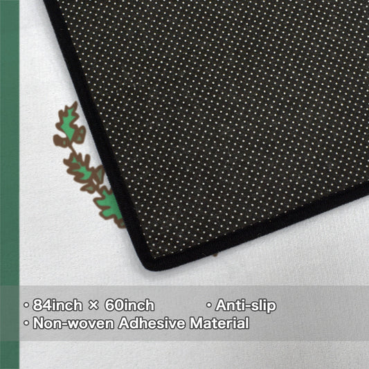 Mexico Flag Inspired 84x60 Inch Area Rug with Black Binding | Ships from USA