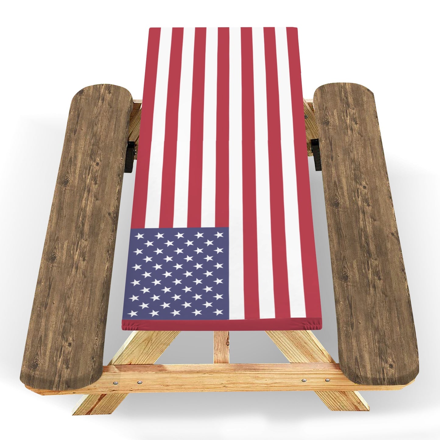 USA/American Flag Picnic Table Cover (72" x 30") (Made in the USA)