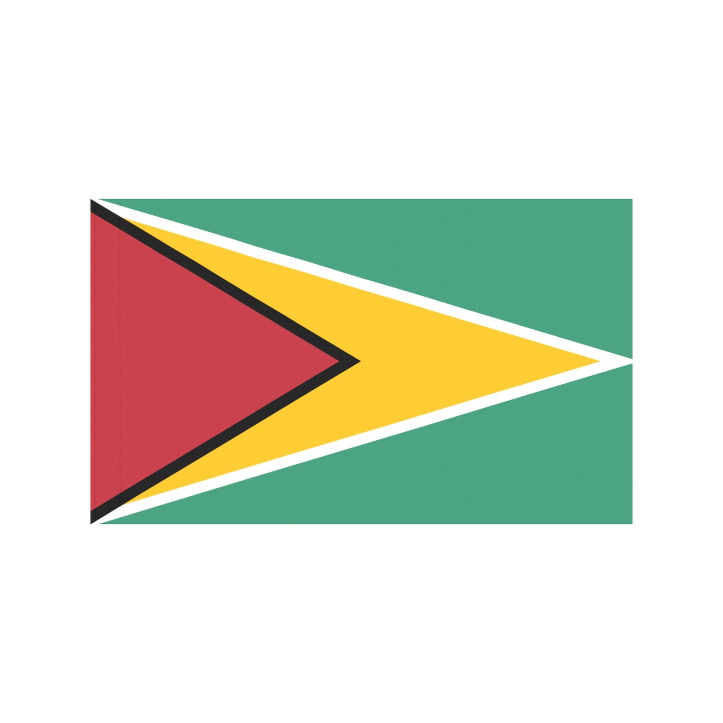 Luv My Flag: Guyana's flag design with vibrant colors.