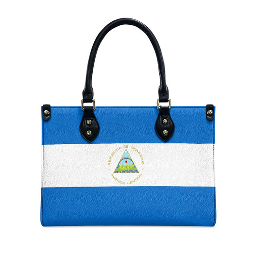 Nicaragua Flag Bag With Elegancia – PU Leather Purse for Daily Bravura - Luv My Flag