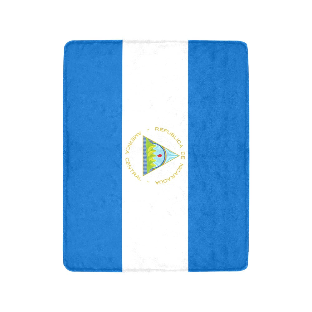 Luv My Flag blanket featuring the Nicaraguan national flag.