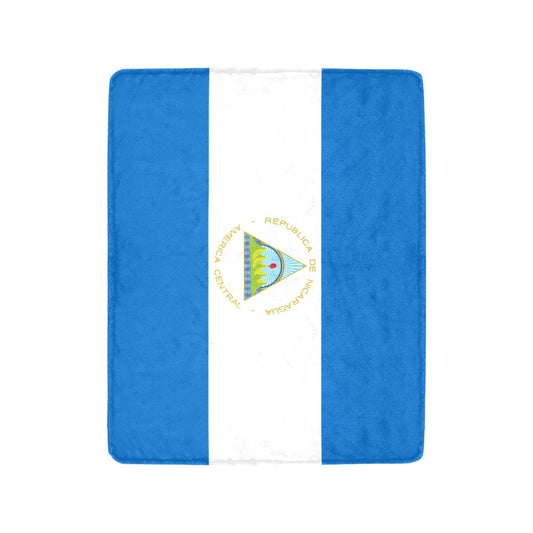Luv My Flag blanket featuring the Nicaraguan national flag.