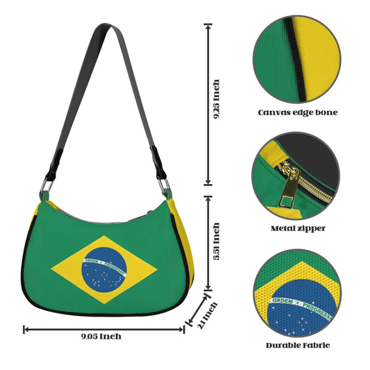 Brazil Flag Inspired Women's Shoulder Bag
