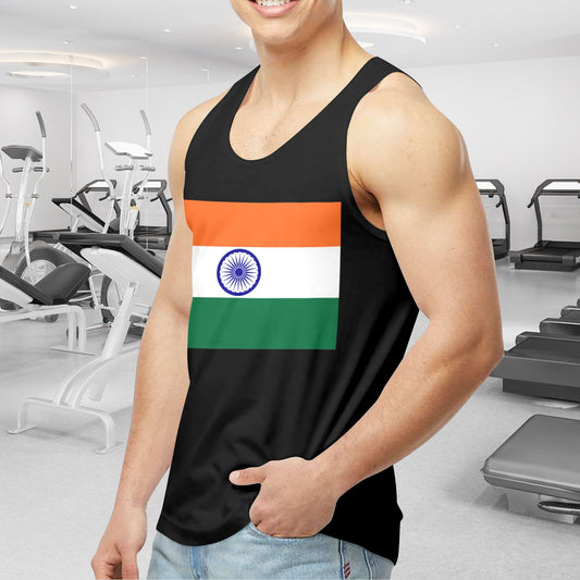 India Flag Men's Tank Top (Front Printing) | Ships from USA