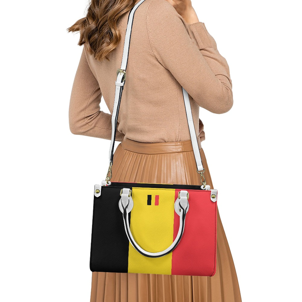 Belgium Flag Inspired PU Leather Handbag – Bold, Stylish & Functional - Luv My Flag