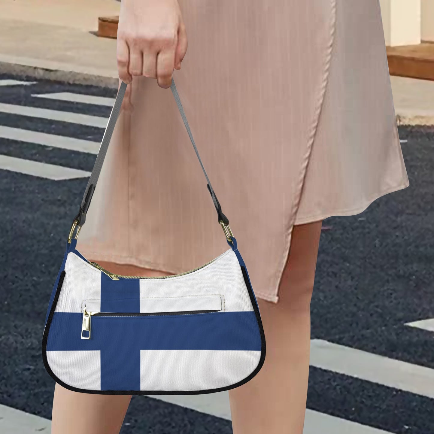 Finland Flag Inspired Women's Shoulder Bag