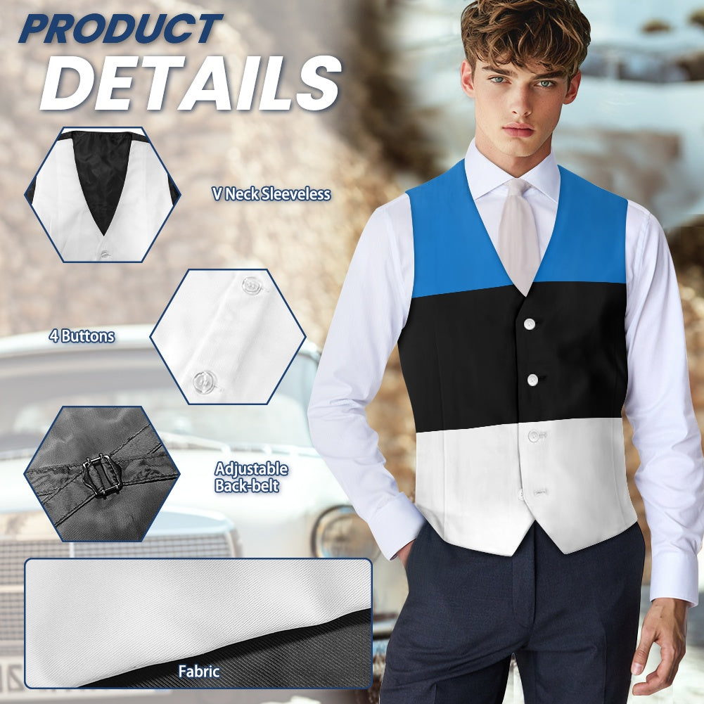 Estonia Flag Suit vest jacket