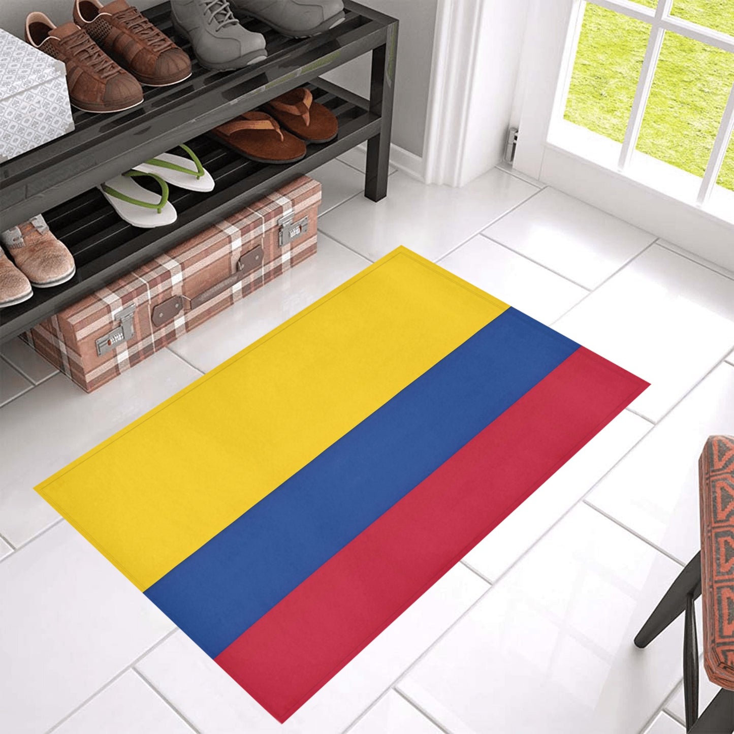 Colombia Flag Inspired Doormat 30" x 18" (Sponge Material)