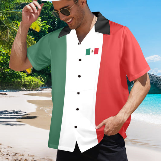 Mexico Flag Inspired Men's Hawaiian Shirt | Ships from USA