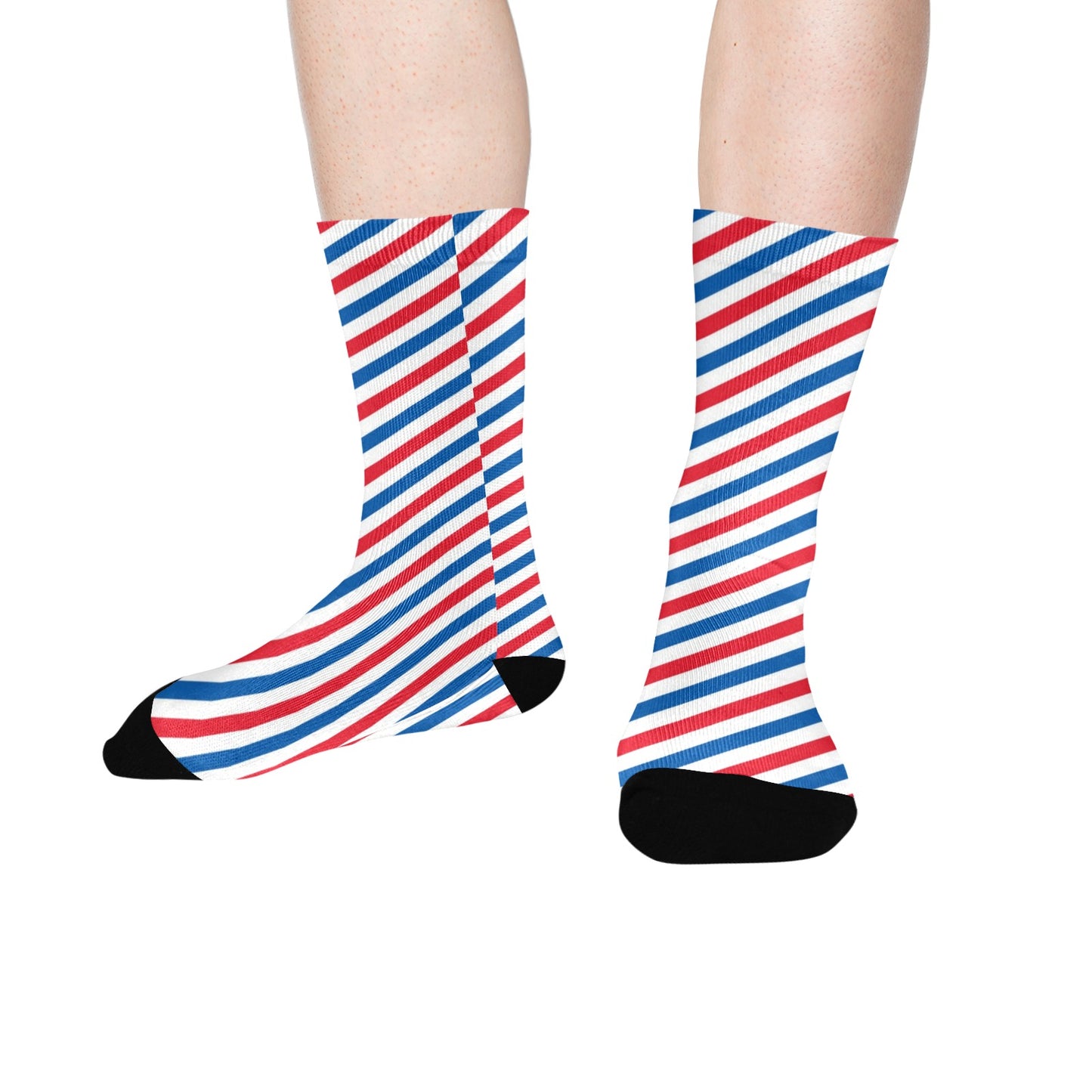USA/American Flag Inspired Striped Pattern Crew Socks | Ships from USA