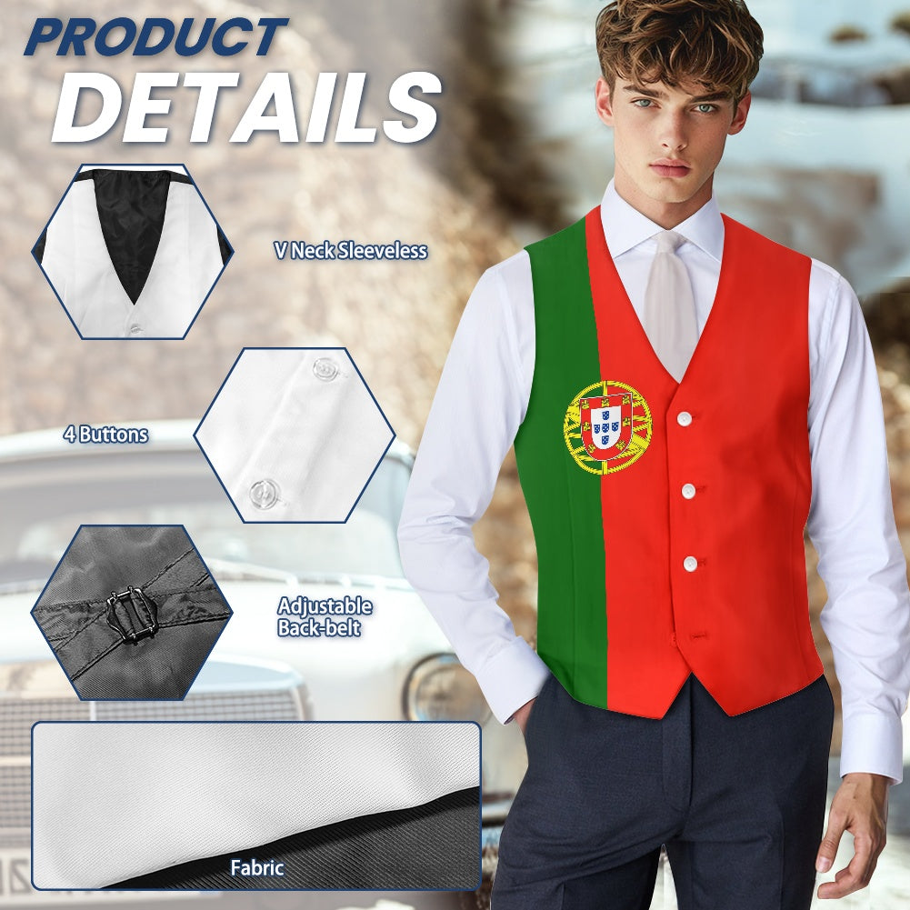 Portugal Flag Suit vest jacket