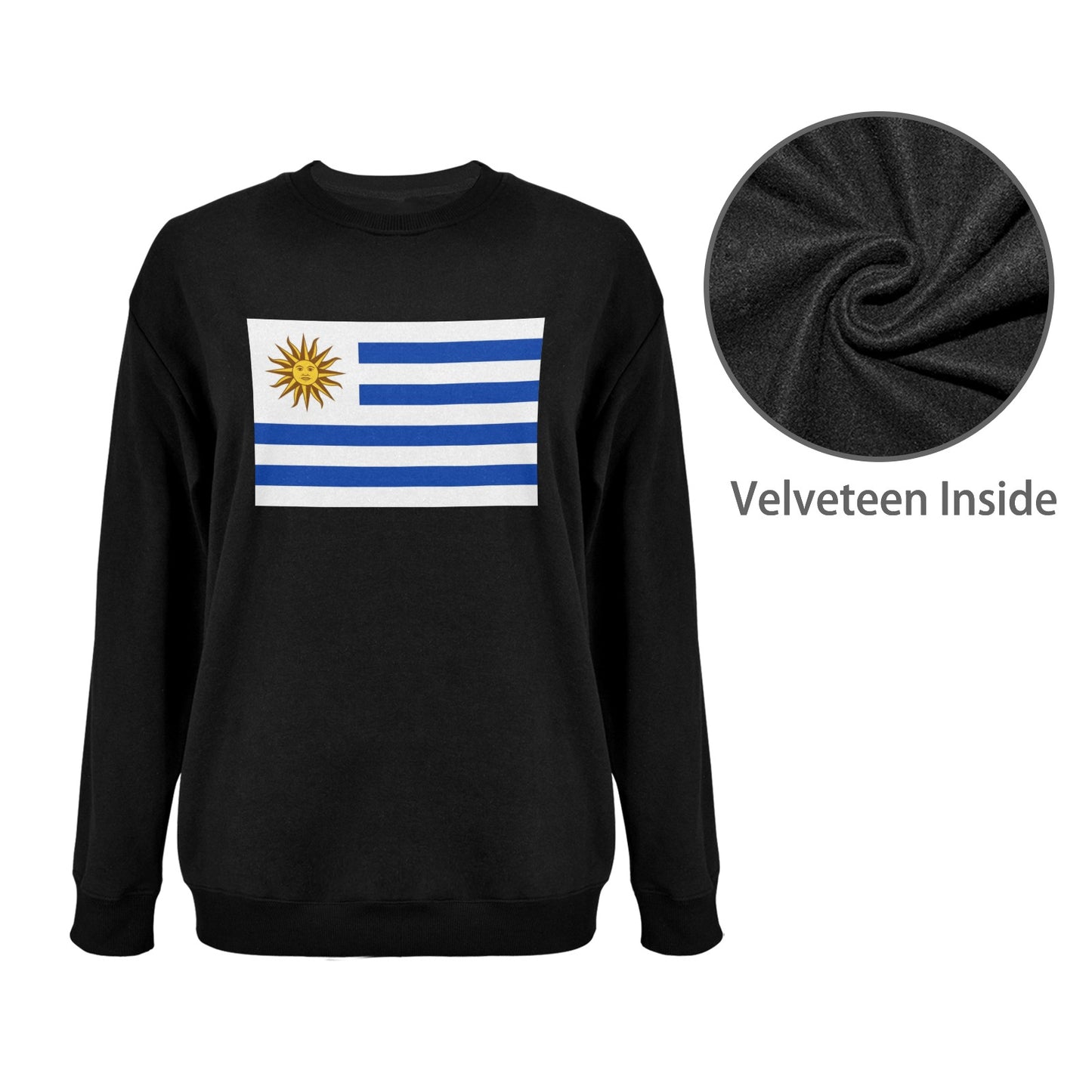 Uruguay Flag Unisex Fleece Sweatshirt (Made in the USA)
