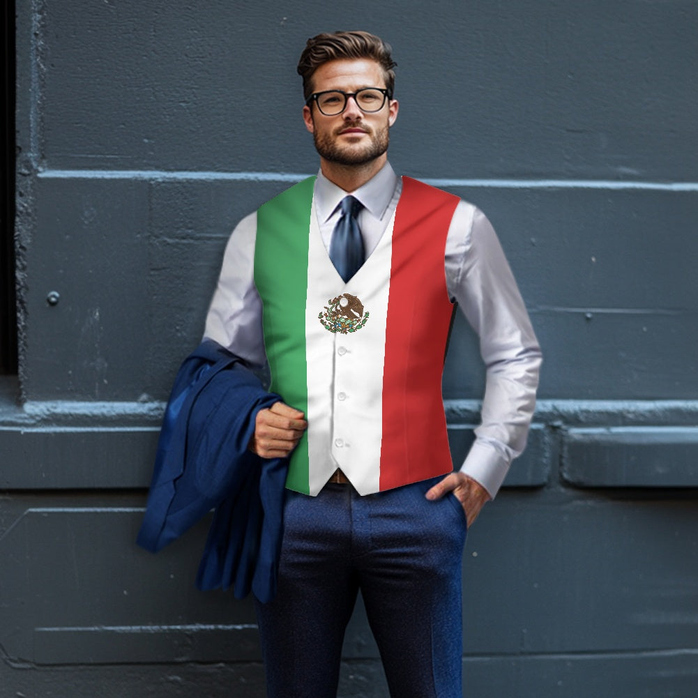 Mexico Flag Suit vest jacket