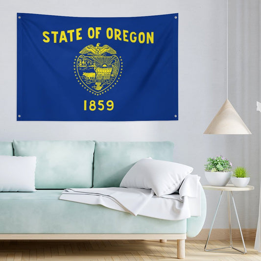 Oregon Flag Inspired Wall Mount Flag with Four Grommets (35x59 in)