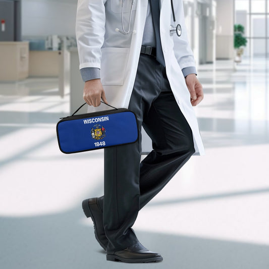 Wisconsin Flag Inspired Stethoscope Storage Bag