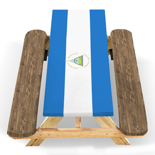 Nicaragua Flag Picnic Table Cover (72" x 30") (Made in the USA)