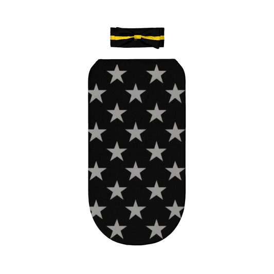 Thin Gold Line Flag Inspired Baby Swaddle Sack with Baby Headband