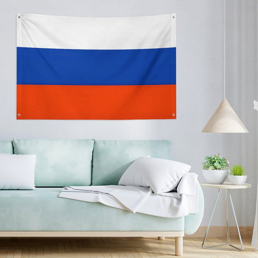 Russia Flag Inspired Wall Mount Flag with Four Grommets (35x59 in)