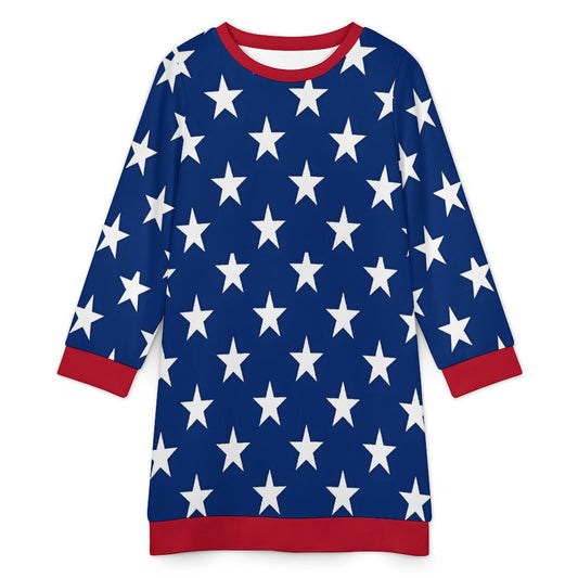 USA/American Flag Inspired Sweater Dress