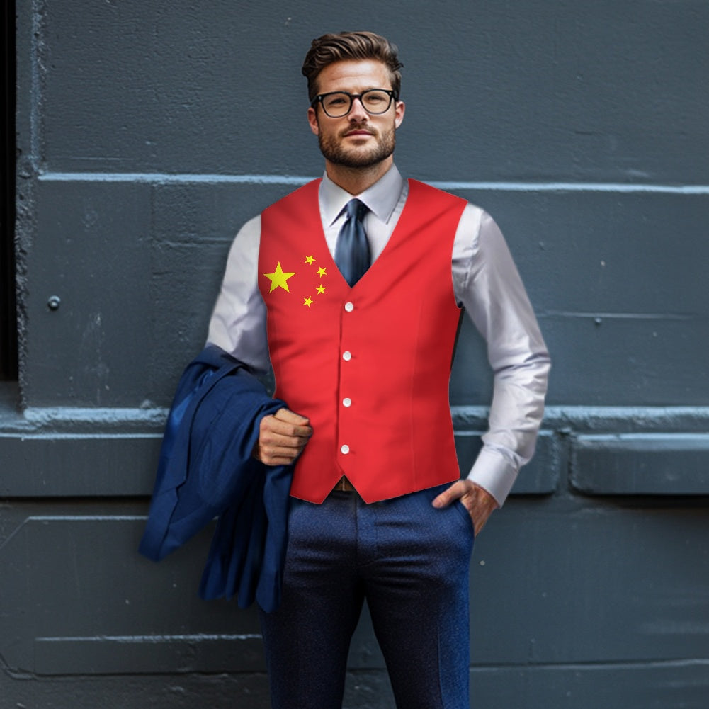 China Flag Suit vest jacket